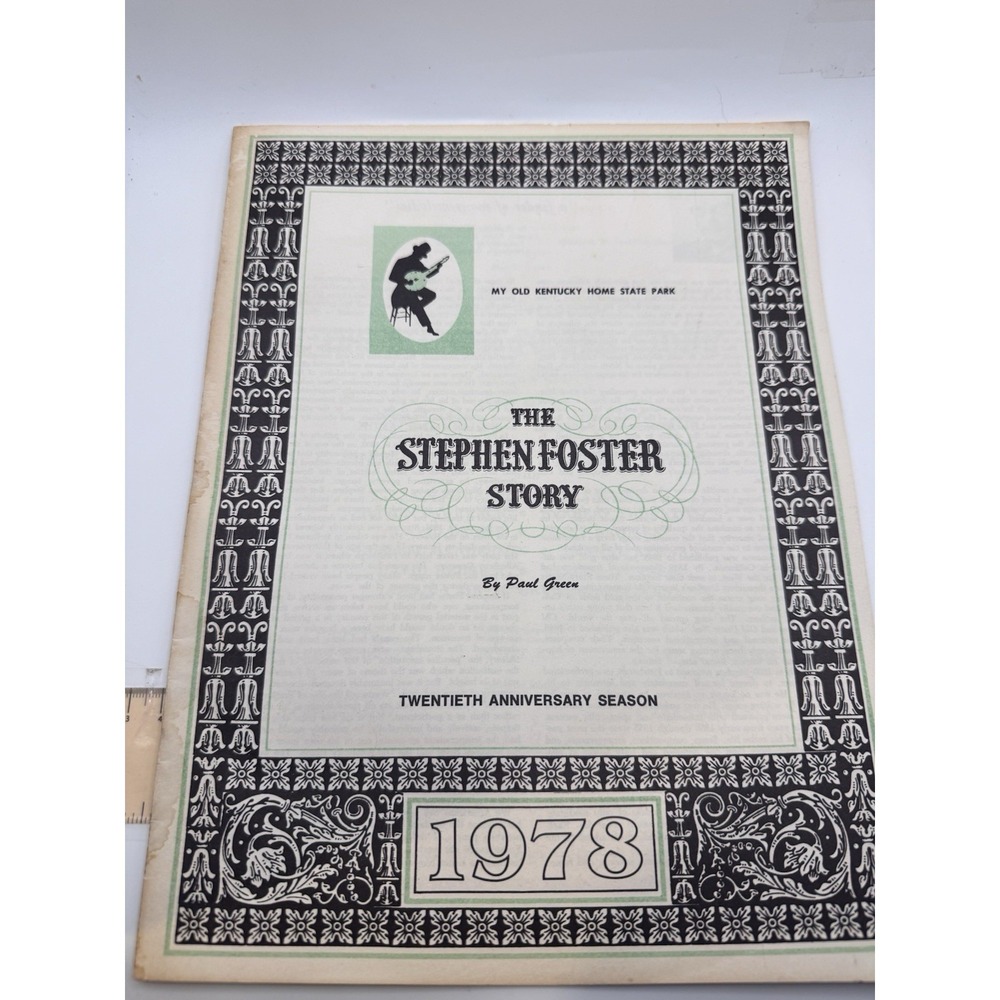 Vtg 1978 My Old Kentucky Home State Park Theater Stephen Foster Story Brochure
